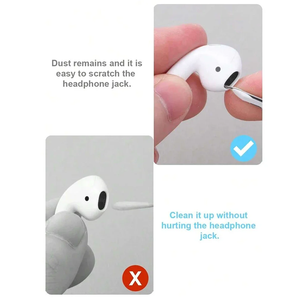 Portable Earphone and Camera Cleaning Pen with Brush
