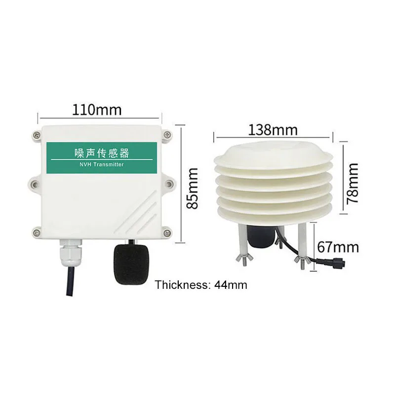 Noise sensor noise transmitter sound detection monitoring decibel meter 4-20mA analog RS485 output 5