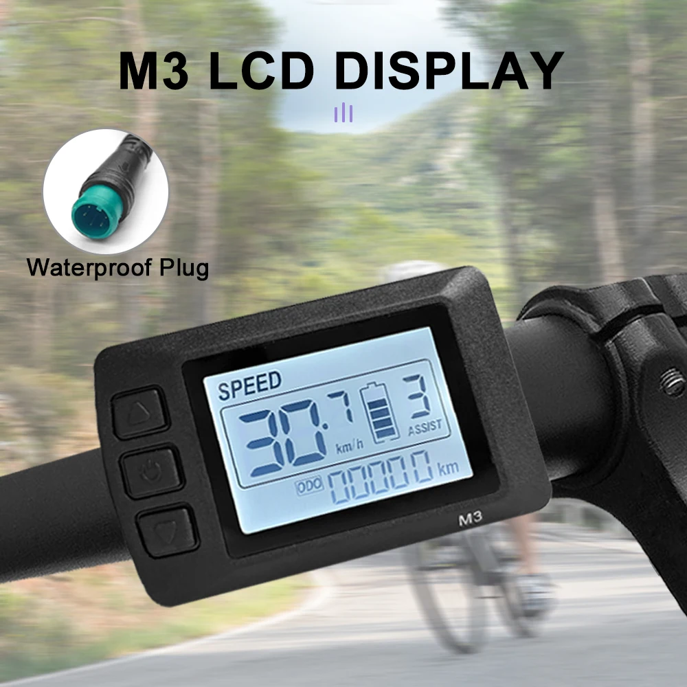 thumbnail image 2 of TAMOSH 5-Pin E-Bike Display & Thumb Throttle - 24V/36V/48V/60V LCD Speedometer 2 of 10