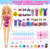 Random 60 PCS Gorgeous Doll Clothes and Accessories for 11.5 Inch fashion Doll -doll House Accessories- A Perfect Gift for Girls 6