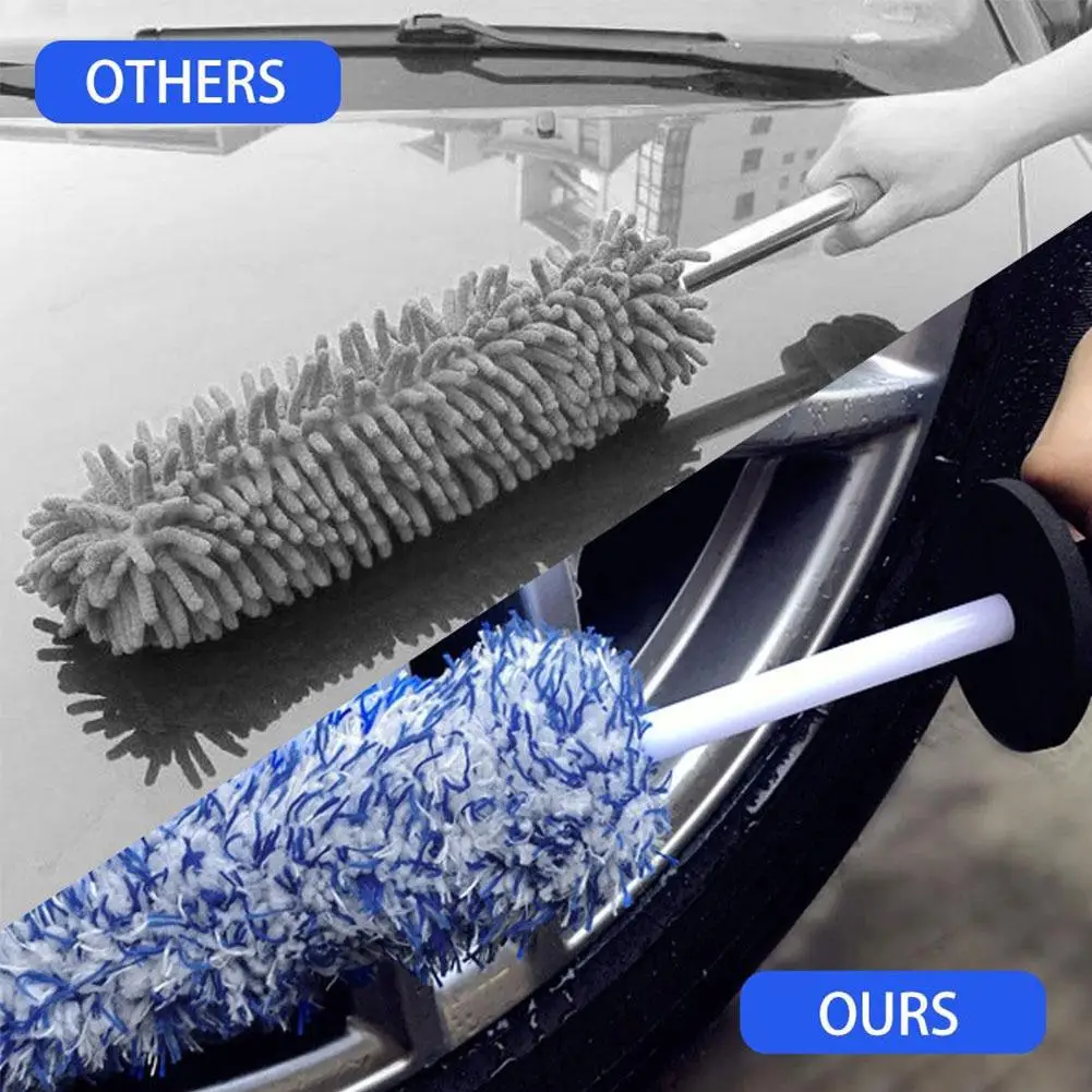 Car Wash Super Brush Microfiber Wheels Brush Gloves Non-Slip Handle Easy To Cleaning car wheel Spokes Car Accessories