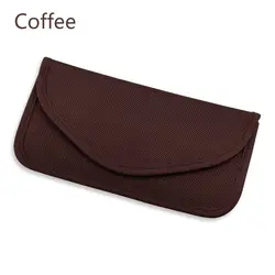 Portable RFID Blocking Faraday Pouch - Keyless Car Signal Protector (Coffee)