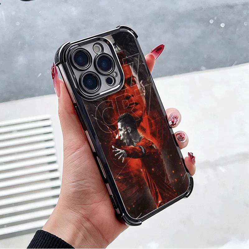 Football Star Soft Phone Case Featuring R-Ronaldo C-CR7 Design