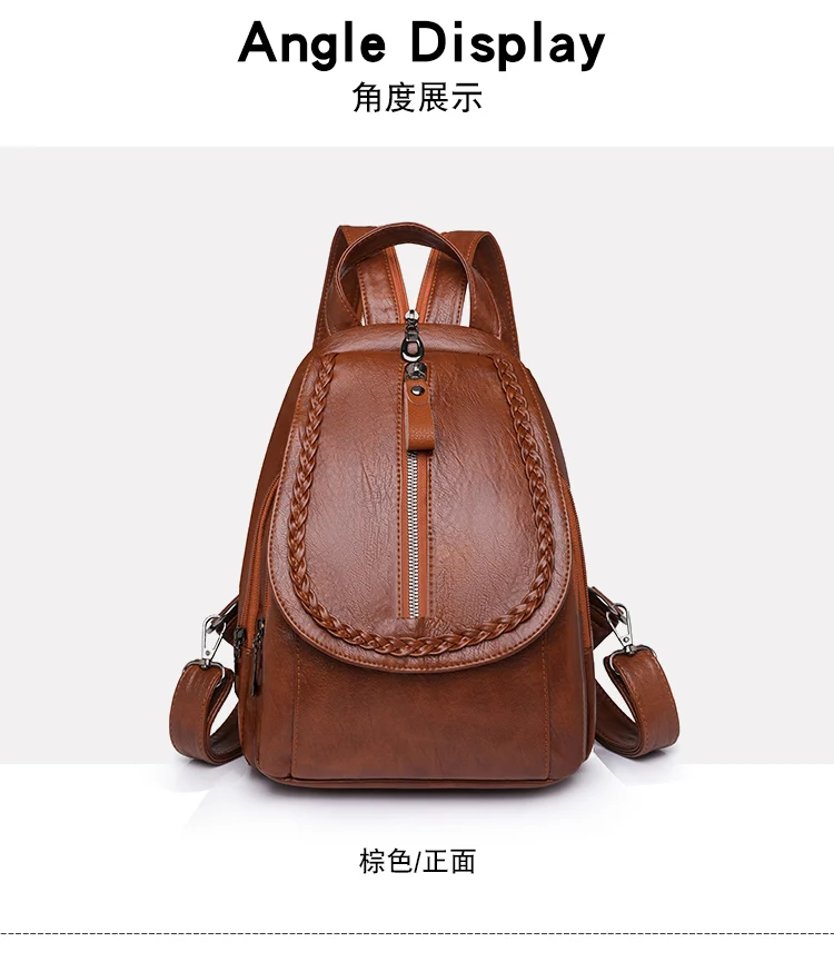 Soft leather shoulder bag for women 2025 new fashionable mini shopping backpack chest bag casual versatile diagonal cross bag