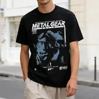 تي شيرت MGS1 Solid Snake Game من Metal Gear مصنوع من القطن، تي شيرت مضحك بأكمام قصيرة، تي شيرت كلاسيكي للرجال والنساء، تي شيرت للآباء والأطفال والبالغين والأطفال 1