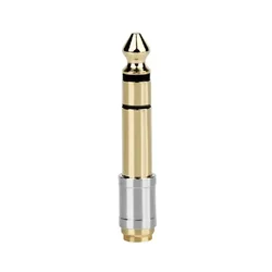 Premium Audio Jack Adapter - 3.5mm to 6.35mm Converter Connector - 10PCS (Silver)