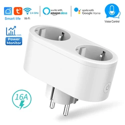 Smart WiFi EU Power Strip with Energy Monitoring and Voice Control - EU 2 Plug