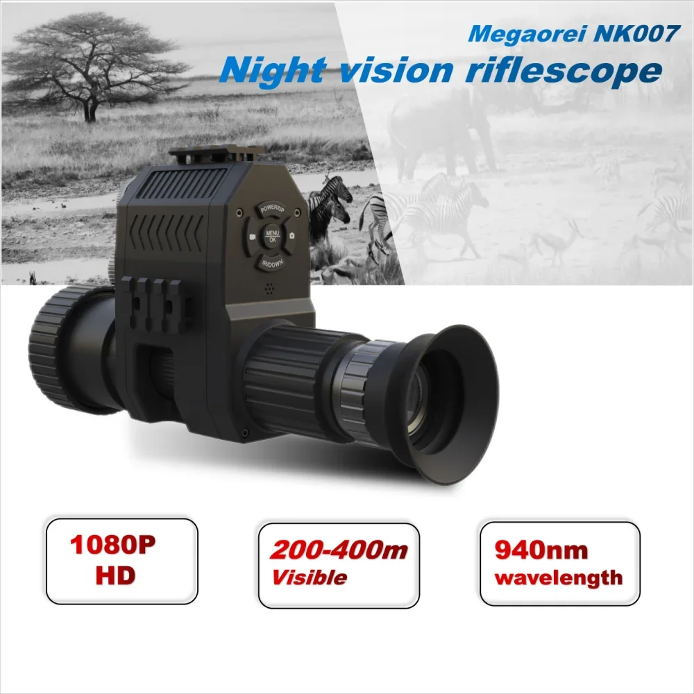 

Megaorei NK007 1080P HD 940nm Laser Infrared Monocular Night Vision Rifle Scope For Hunting