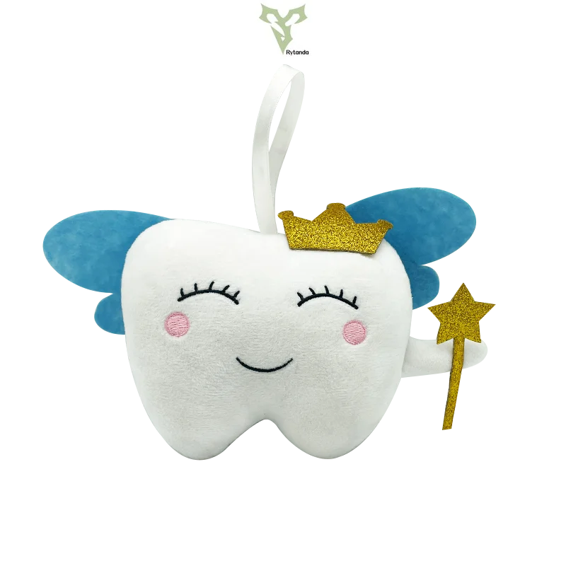Plush Toys Rytanda Tooth Fairy Plush Toy Cute Cartoon Soft Material Stuffed Funny Sofa Cushion Decor Birthday Christmas Gift For Children