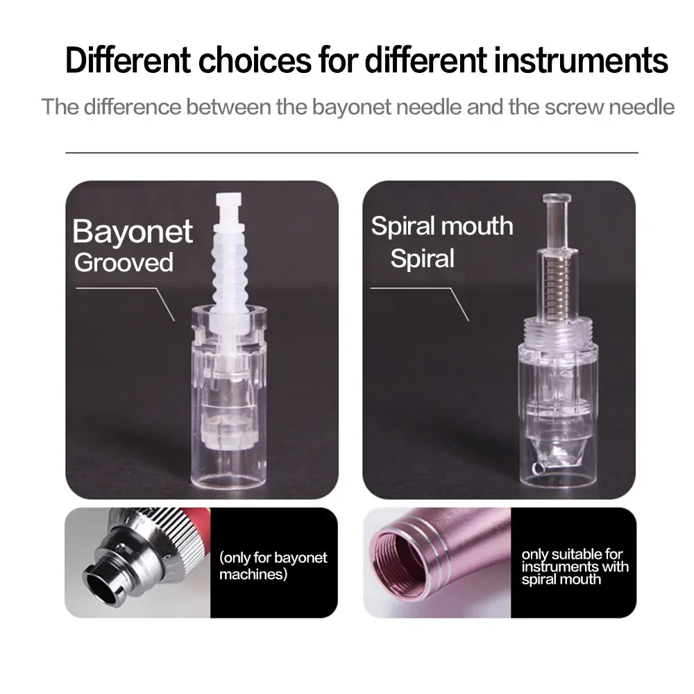 Screw Microneedling DermaPen 10pcs Professional Dermapen Mesotherapy Needle MTS Microneedle Drag Nano Cartridge Bbglow_voghion.com