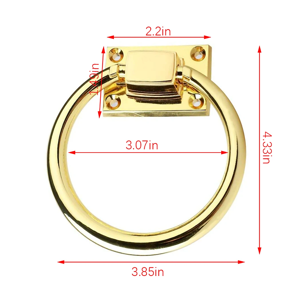 

Door Knocker Stainless Steel Waterproof Door Knocker Ring Screws Drop Pull Ring for Home Shop