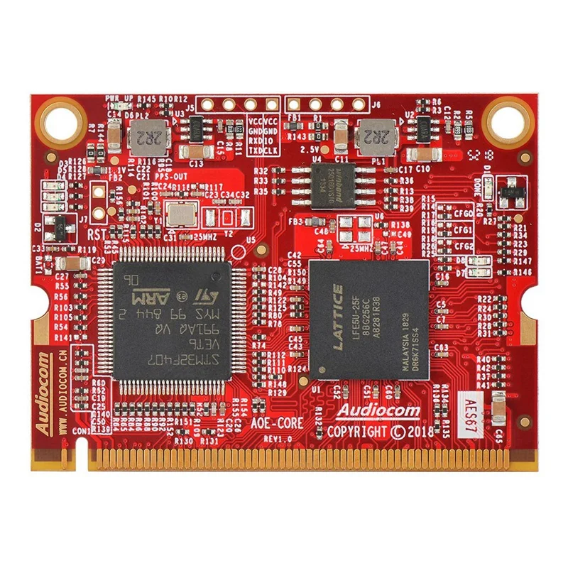 

1 PCS AES67 Audio Network Transmission Module Red PC+Metal 32X32 Audiocom For Dante
