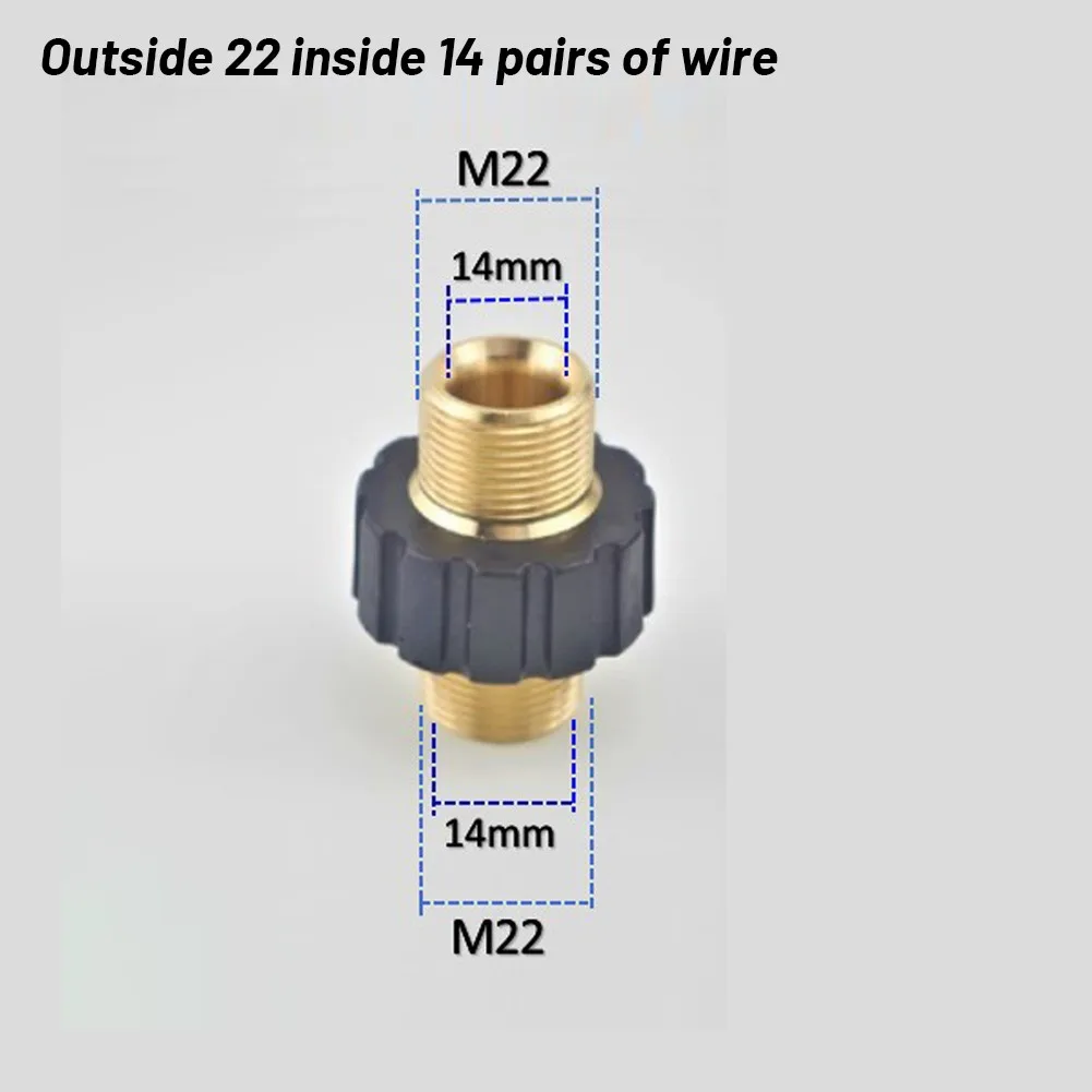 

High Pressure Cleaner M22*1.5 Outer Wire Butt Joint 14-hole To 15-hole Adapter M22 14MM, M22 15MM, M22 15 To 14mm Adapters