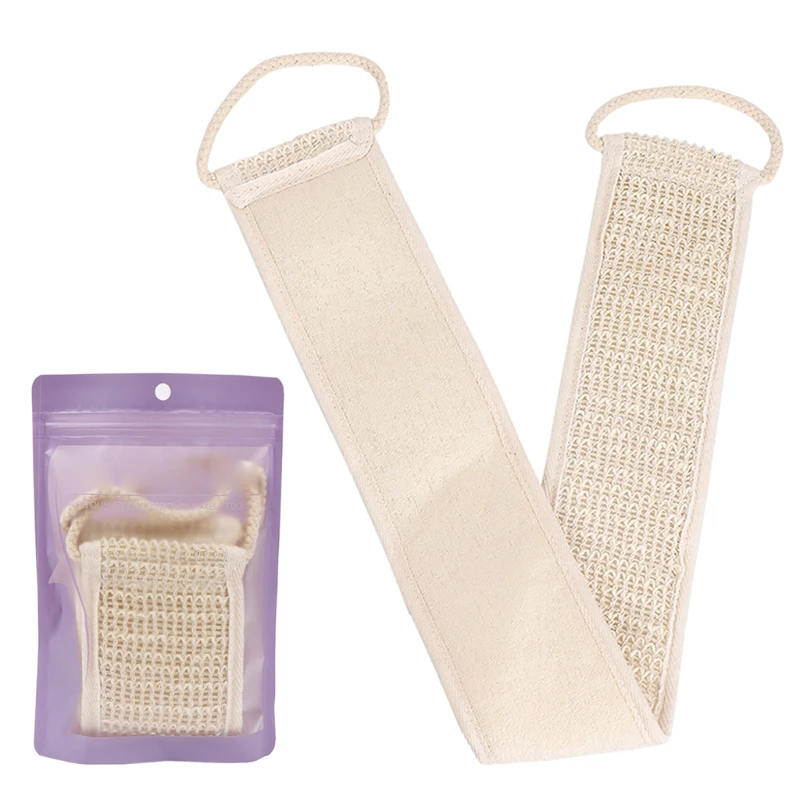 

RXJC Cotton Linen Brushes Bath Towels Rubbing Exfoliating Back Mud Peeling Body Massage Shower Flexible Scrubber Skin Clean