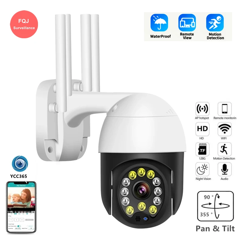 

IP Camera YCC365 Plus Smart Home 1080P HD Security Camera Auto Track Network Wireless Surveillance Night Vision WiFi Camera