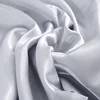 1PCS Silky Satin Pillowcase,Size 60x60cm,White silver Solid color,Gloss surface Sofa Bed Cushion Cover 2