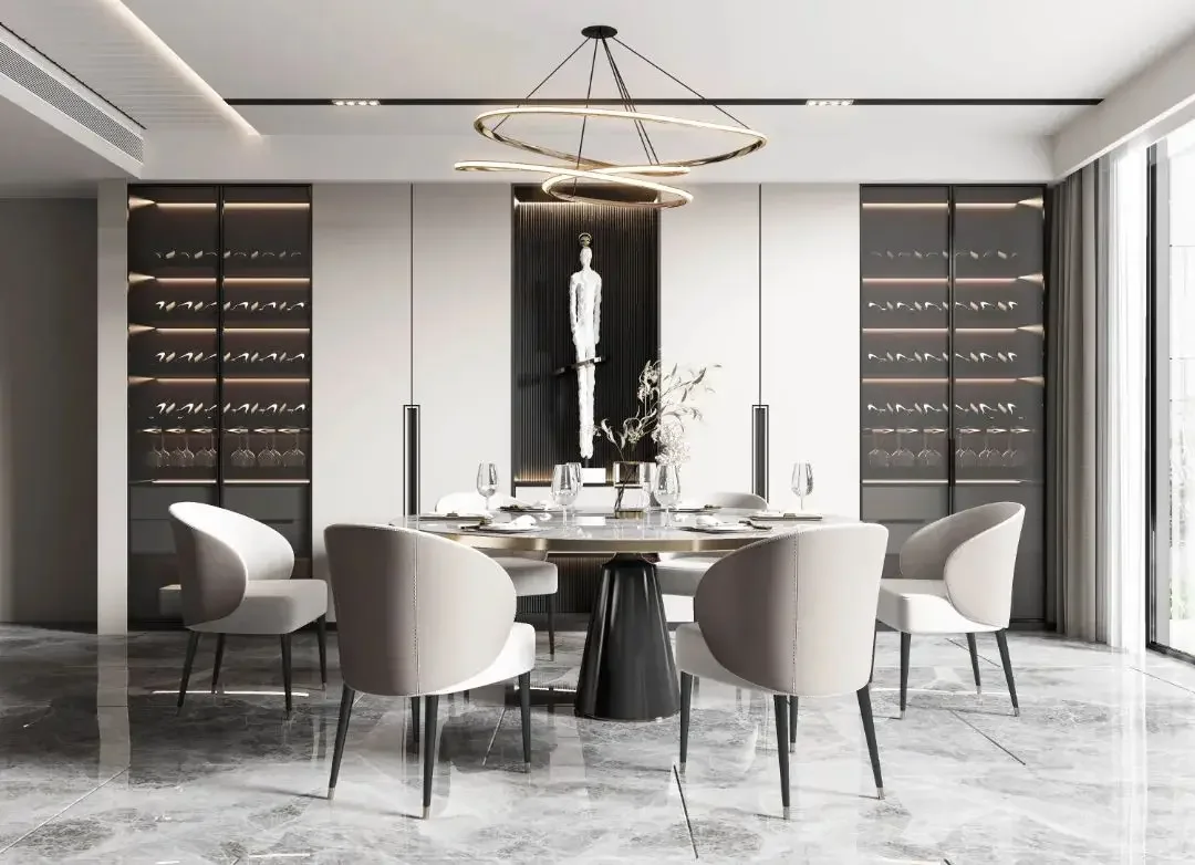 Luxury Furniture Home Living Room Wine Cabinet Bar With Glass Display Stainless Steel Cabinet