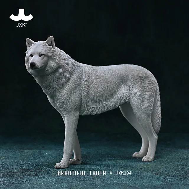 JXK JXK194 1/6 Scale White Wolf Arctic Wolf Simulation
