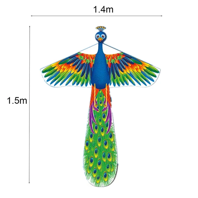 1.4M 3D Mermaid/Unicorn/Peacock/Dragon/Horse Kite For Kids Nylon Kite Toys Fly Kites Outdoor Spring Summer Autumn Toy Kids Gift 3