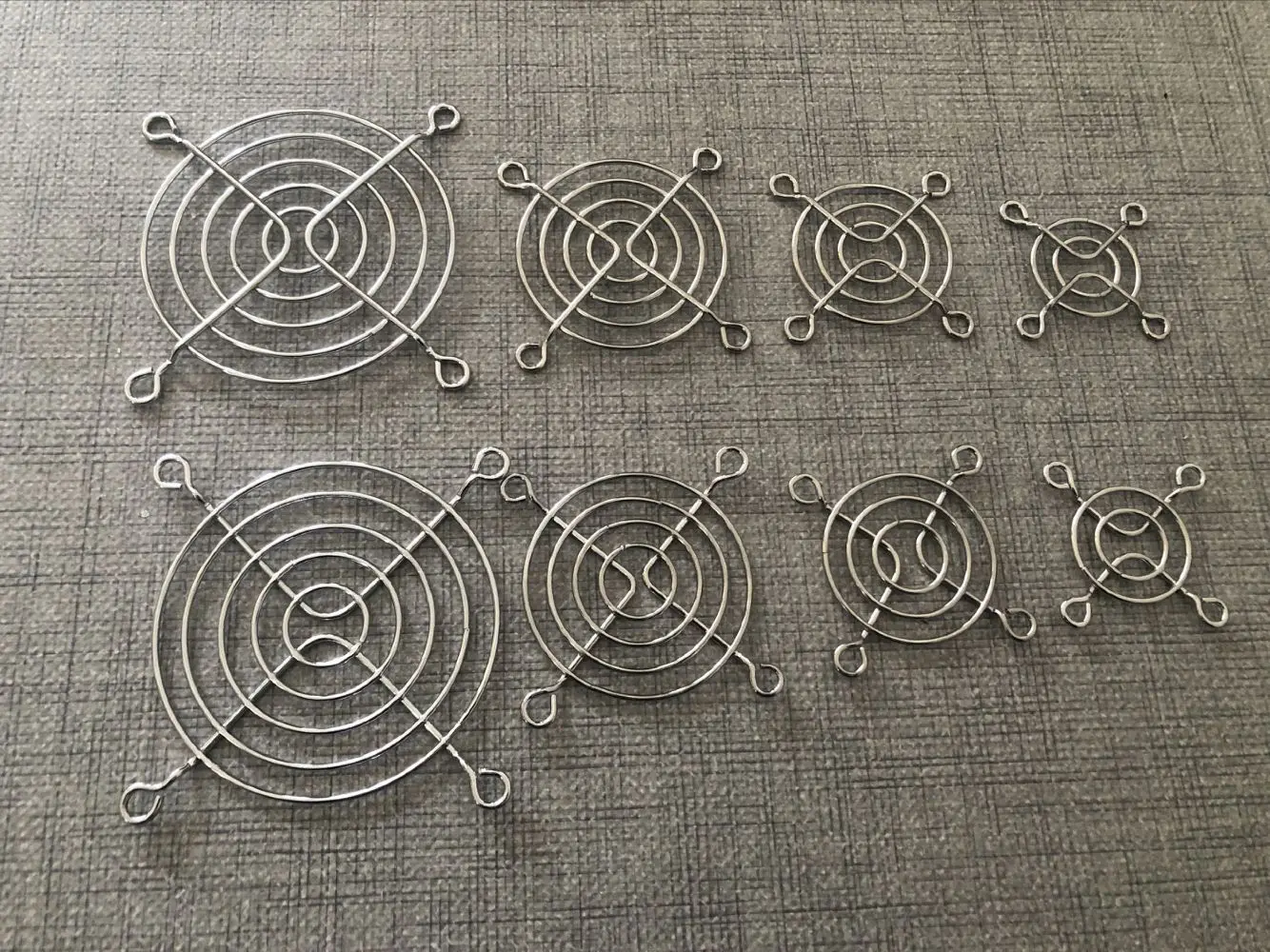 Silvery Metal Wire Finger Guard 40mm 50mm 60mm For CPU Fan DC Fan Grill Guard Protector Nickel Plated Metal Mesh 2PC cpu fan grill guard