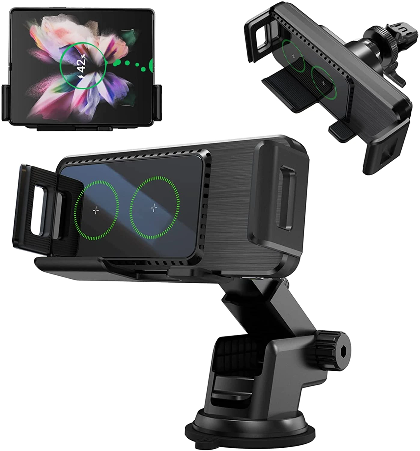 Wireless Car Charger For Galaxy Z Fold 3 Car Mount For Samsung Galaxy Z