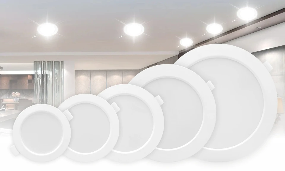 Description Picture 2 of item6pcs/lot Led Downlight 6W 9W 12W 18W 24W 220V Recessed Ceiling Light 3/4/6/8 inch Round Led Panel Down Light Spotlight Lighting