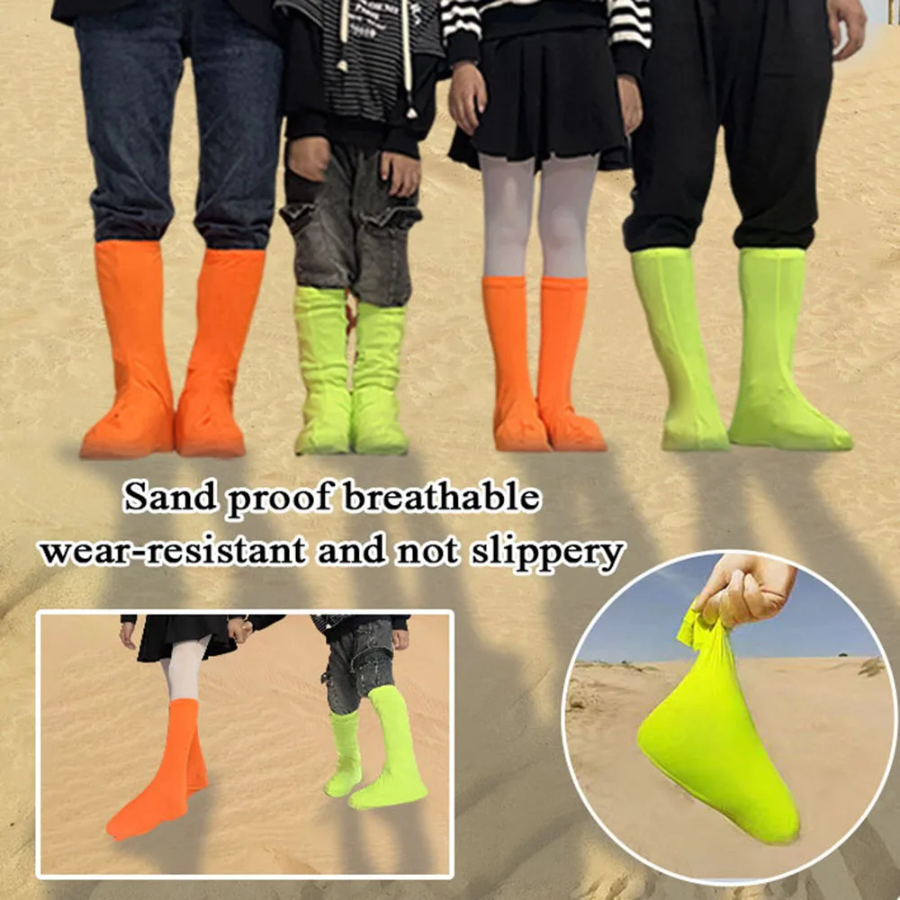 

Fluorescent color Desert Shoe cover High Tube Dust Proof Cloth Shoe Covers Trekking Shoes Protector Anti-sand Outdoor Overshoes