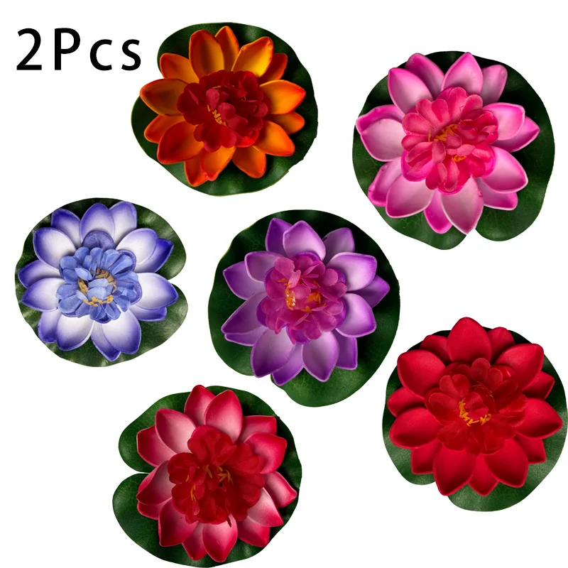 2Pcs Artificial Plant Garden Decoration For Pond Aquarium