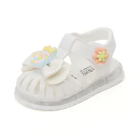 Summer LED Light Baby Girl Sandals Fashion Cute Candy Flower Soft Sole Toddler Shoes Kids Hollow Out Glowing Up Princess Sandals 5