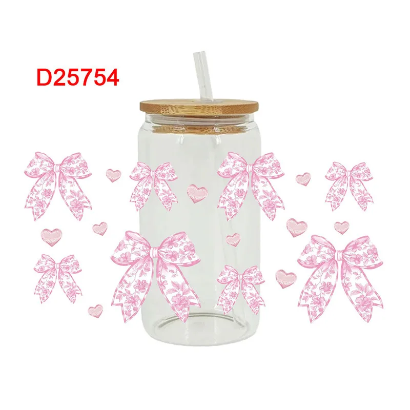 UV transfer sticker glass cup crystal label crystal sticker 16oz glass cup special sticker 23cmX11cm