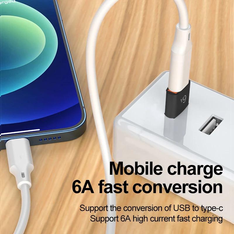 6A USB Type C Female To USB A Male OTG Adapter For Switch Oneplus Nord3 Xiaomi Iphone 14 Samsung Realme 10 Laptop Tipo Connector