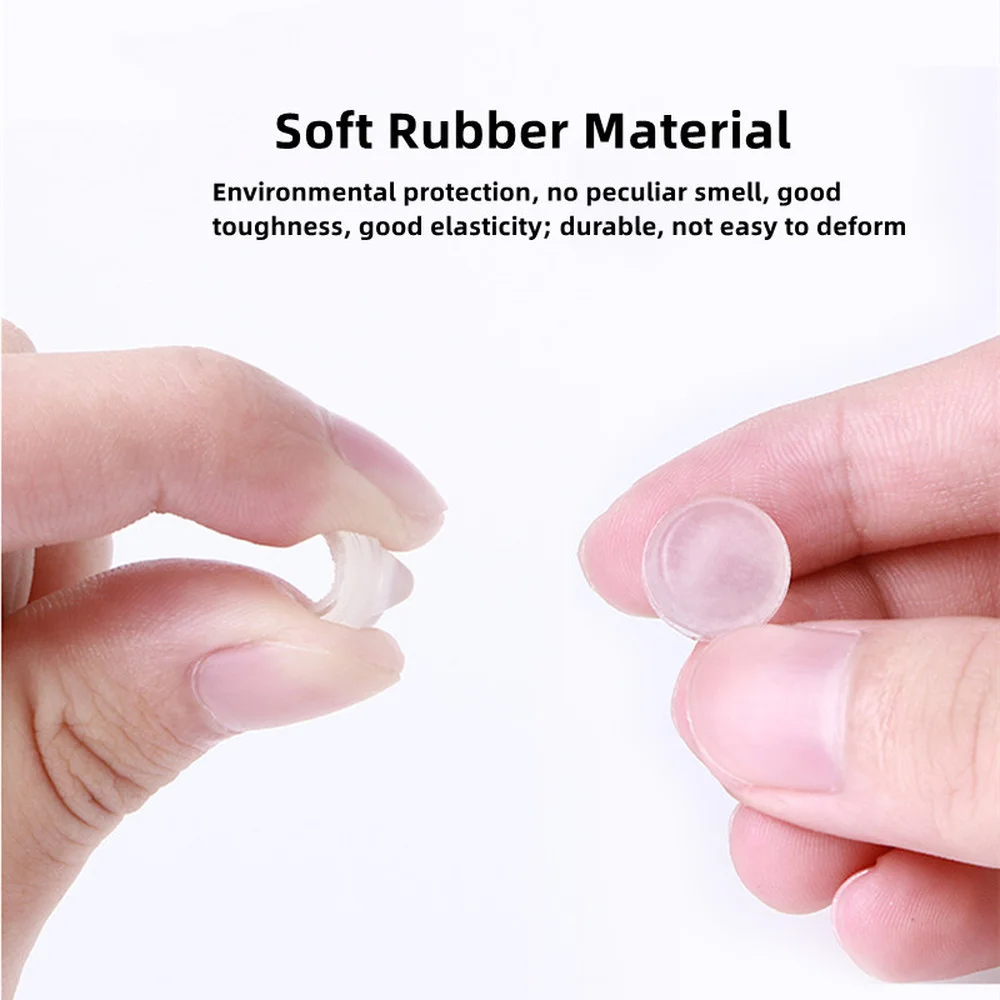 50-64Pcs Self Adhesive Door Handle Stopper Cabinet Bumper Silencer Damper Furniture Anti-collision Pad Wall Protector door stopper silicone door stopper door stopper bumpers silicone rubber bumpers