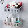 Bathroom Shelf Organizer No Drill Organizer Shower Storage Rack Wall Mount Plastics Toilet Shampoo Holder Bathroom Accessories 1