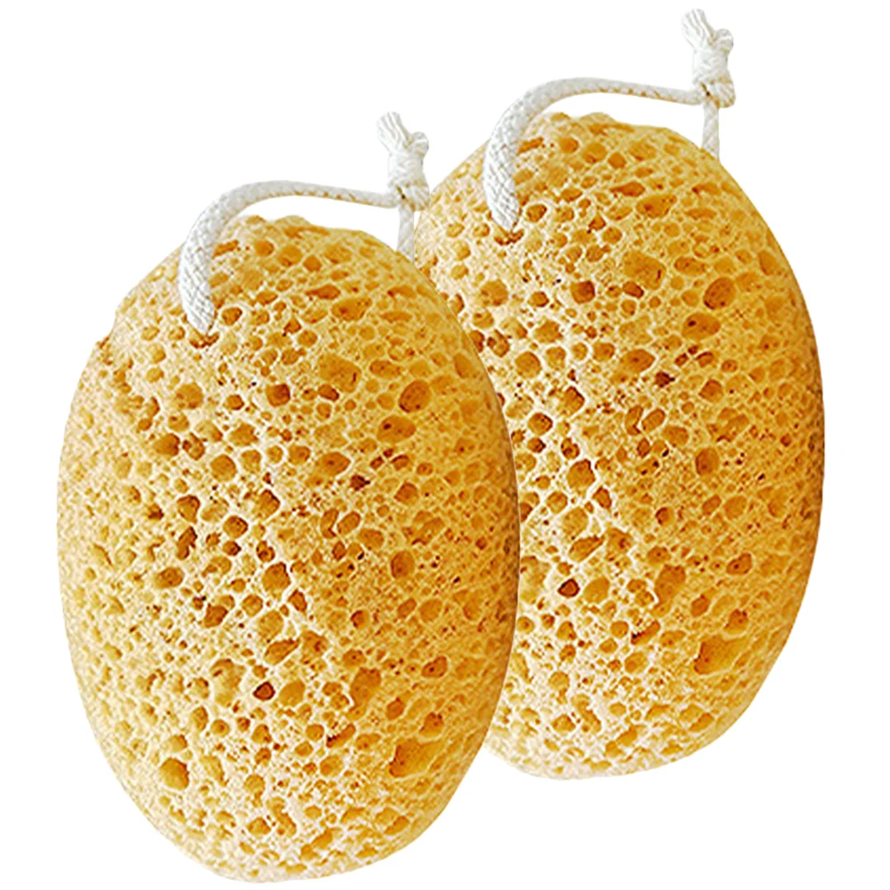 2 Pcs Scrub Sponge Body Mesh Pouf Bath Spong Bath Sponge Baby Soothing