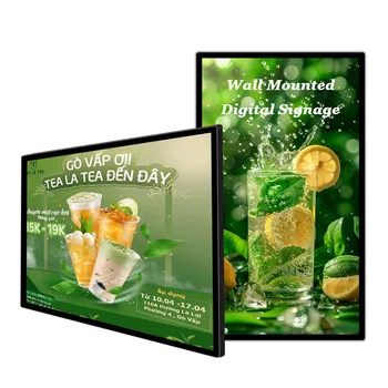 32/43/50/55 Inch Indoor/Outdoor LED Wall Advertising Machine Android/Windows System LCD Panel Screen Display for Video/TV 1