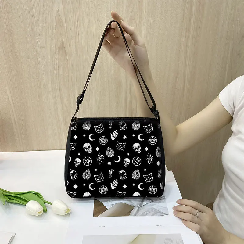 Crossbody Bag Disney The Nightmare Before Christmas Jack Skellington Cartoon Pattern For Women Girls Shoulder Underarm Bag