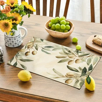 Olive Leaf Placemats 4PCS 2