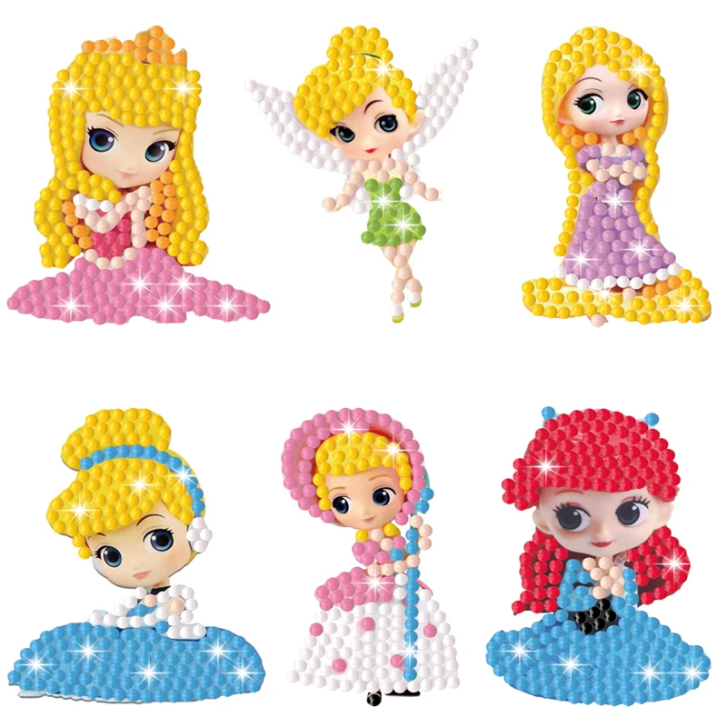 Diamond Painting Stickers 5D Easy For Kids Disney Princess Mosaic by Numbers