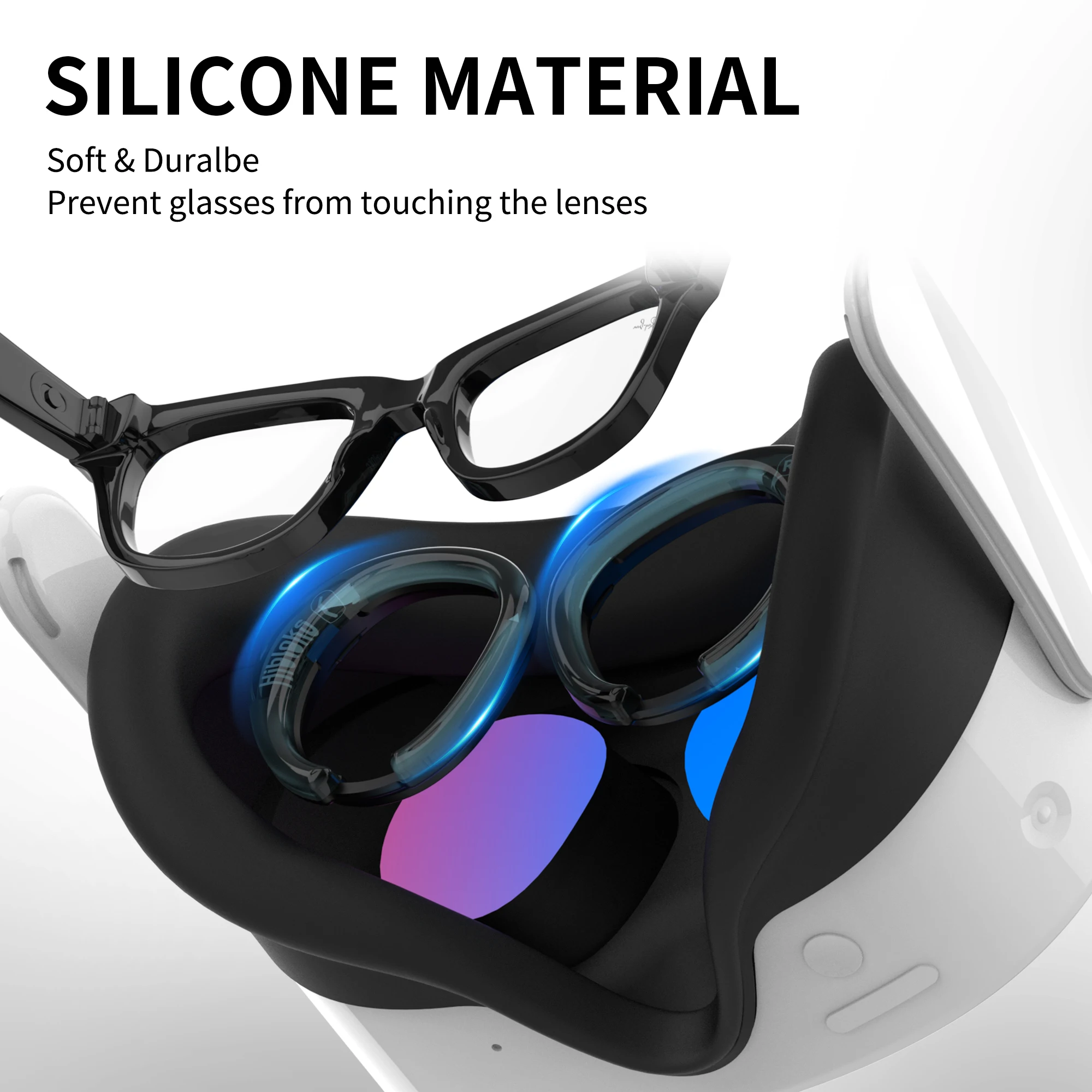 Hibloks Glasses Spacer for Oculus Quest 3S Rift S Go Prevent