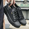 Canvas Sneakers Men Wear-resistant Sport Shoes Men Lace-Up Walking Shoes Climbing Work Tactical Sneakers Mens Casual Shoes 3