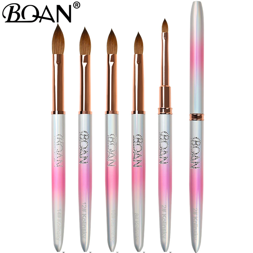 BQAN214GradientKolinskyAcrylicNailBrushPureNailBrushesFor