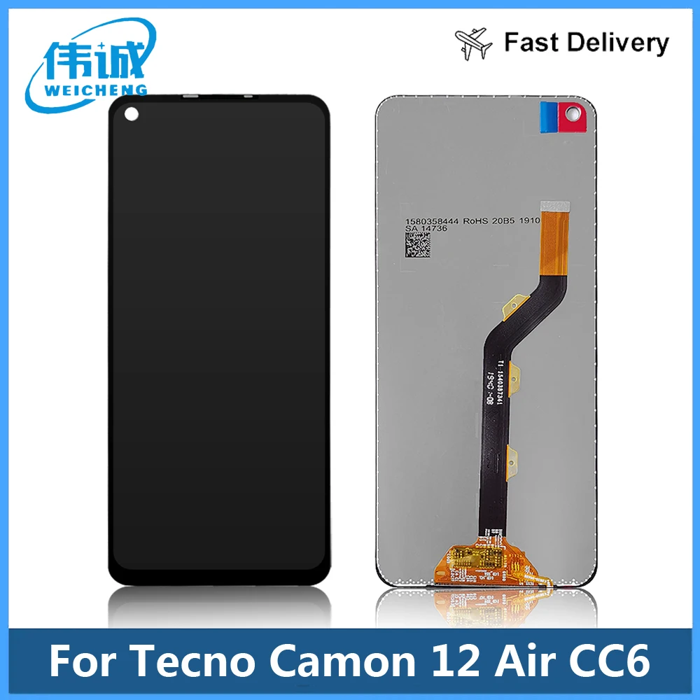 

6.52" For Tecno Camon 12 CC7 CC7S LCD Display Touch Screen Digitizer Assembly 6.55" For Tecno Camon 12 Air CC6 LCD Replacement