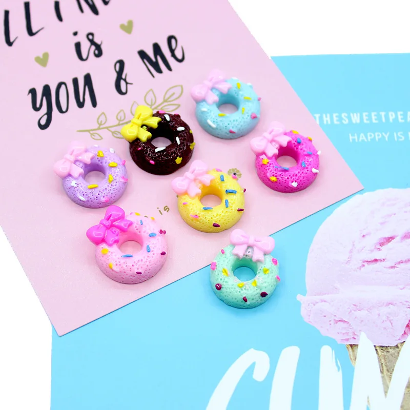 6/8/10pcs Mini Cute Candy Donut Doll Food Pretend Play Dollhouse Accessories Miniature Home Craft Decor Cake Kids Kitchen Toys 6