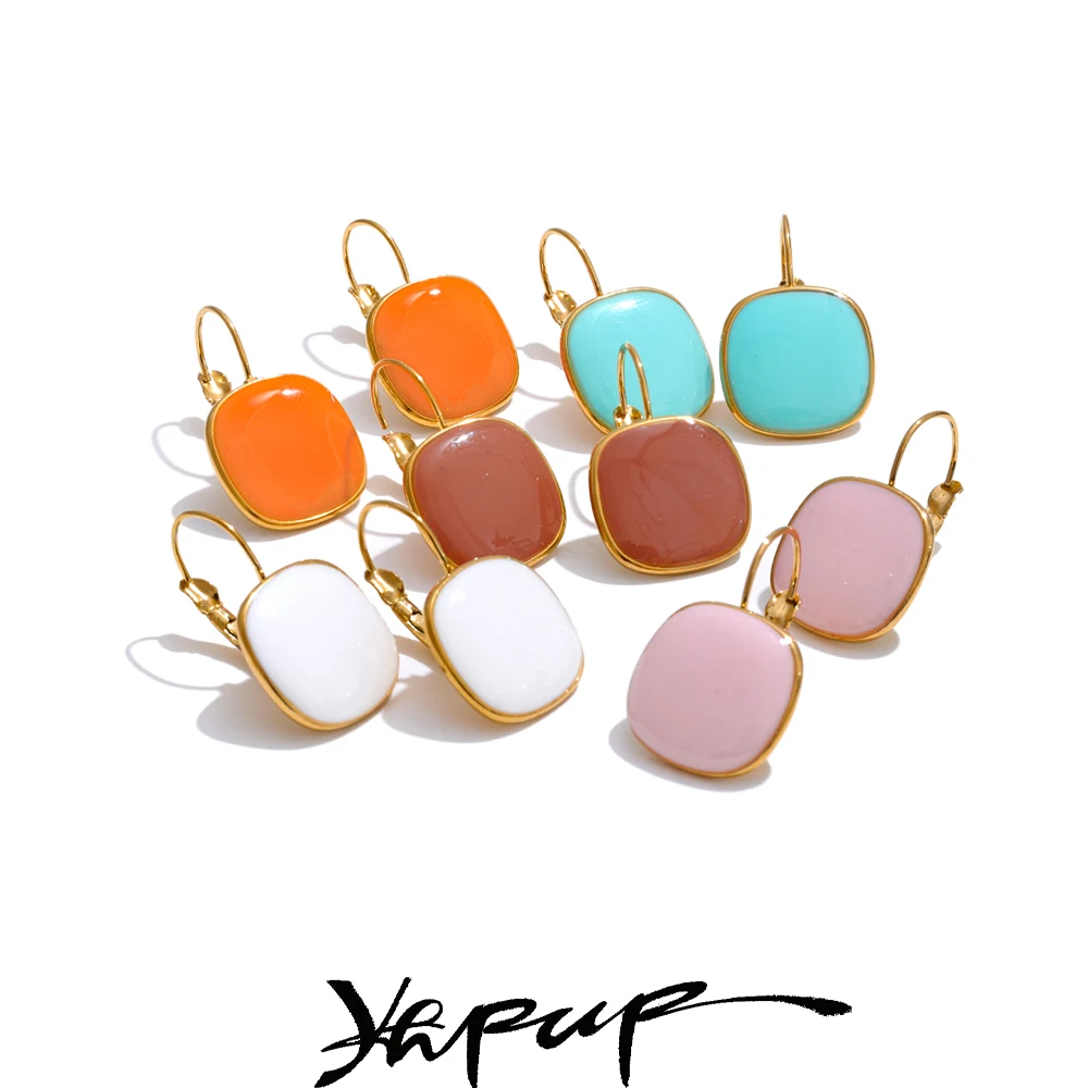 Yhpup Jewelry Stainless Steel Spring Earrings