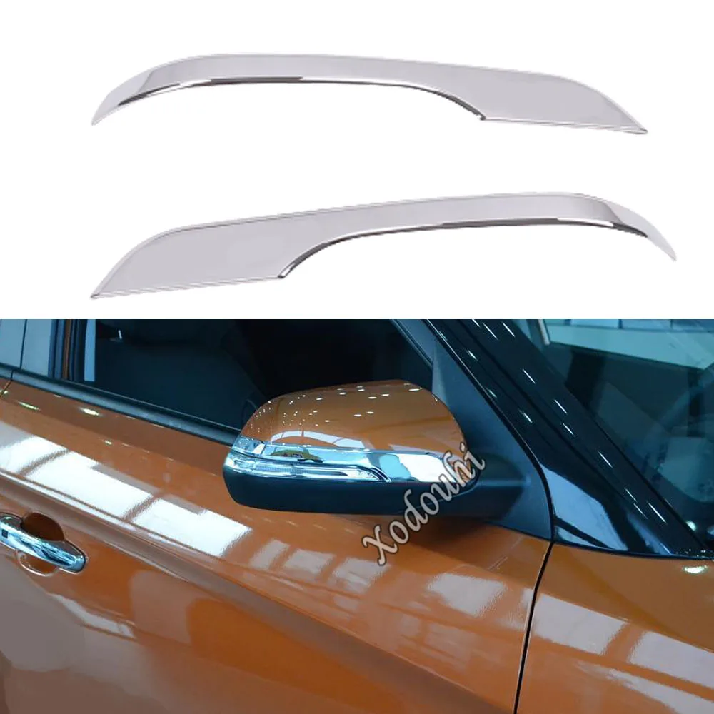 

Car Styling ABS Chrome Rear View Rearview Side Mirror Cover Stick Trim 2PCs For Hyundai Creta IX25 2014 2015 2016 2017 2018 2019