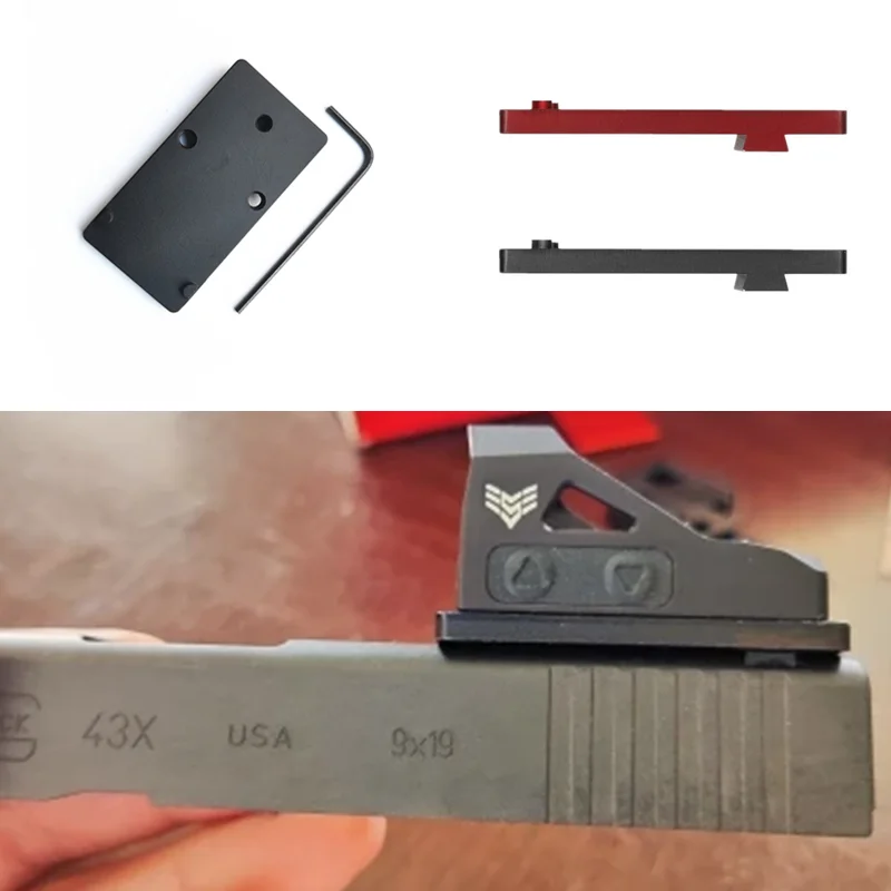 Supporto Universale Per Mirino Red Dot Su Pistola Glock - Montaggio A Coda Di Rondine