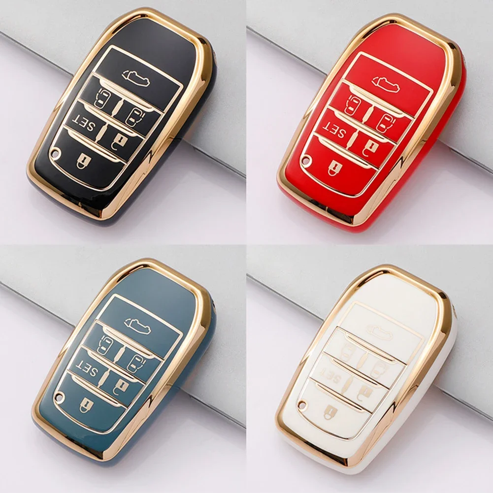 6 Button Car Key Case For Toyota Alphard PREVIA Voxy Noah Esquire Vellfire Harrier Shell Fob Holder Car Key Cover Key Shell