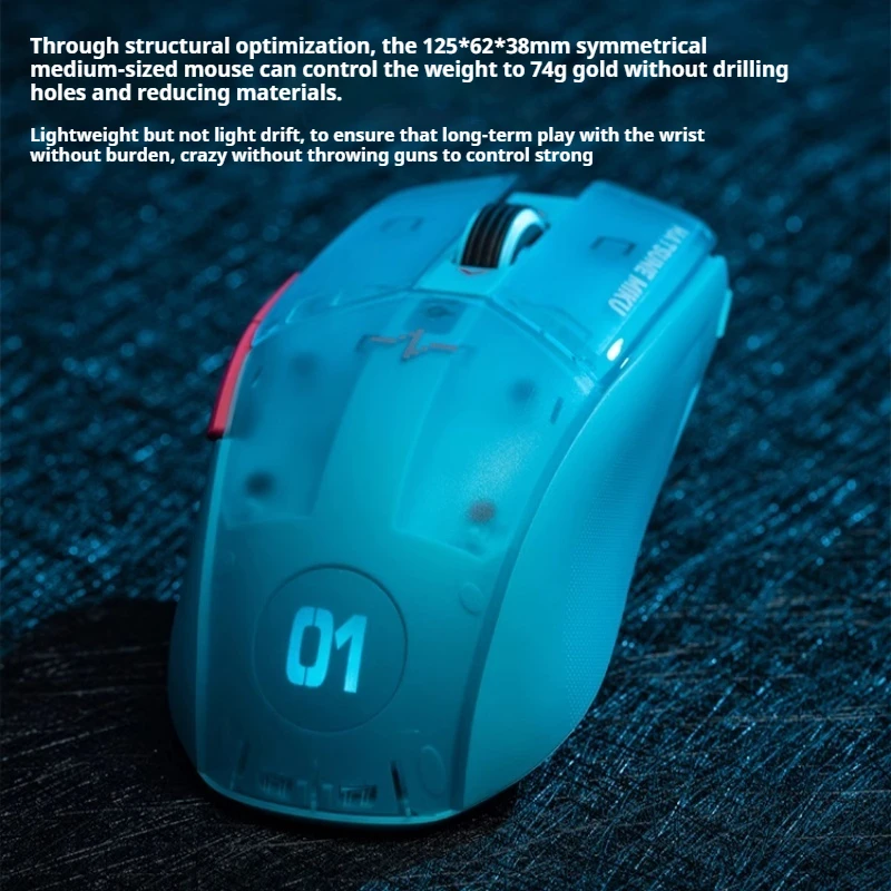 Moeyu Miku Theme Mouse Wireless Esports Heart Series Lightweight Full Function Rgb Lighting Collection Commemorative Gift Mouse