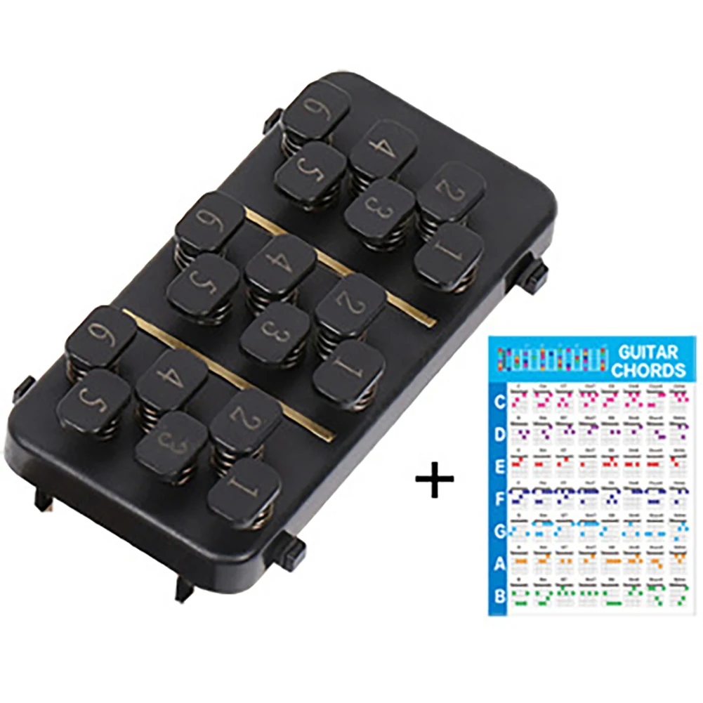 

Guitar Aid Chord Teaching Assistant Guitar Beginner Trainer 18 Buttons 110 Chords With Rubber Bands Chord Trainer Chord Aid