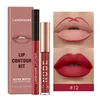Waterproof Lip Liner Pencil Set Long Lasting Matte Sexy Plumper Peel off Lipliner Contour Tint Gloss Lipstick Makeup Pencil 2
